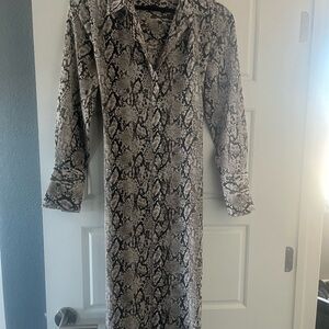 Elegant Snake Print Dress